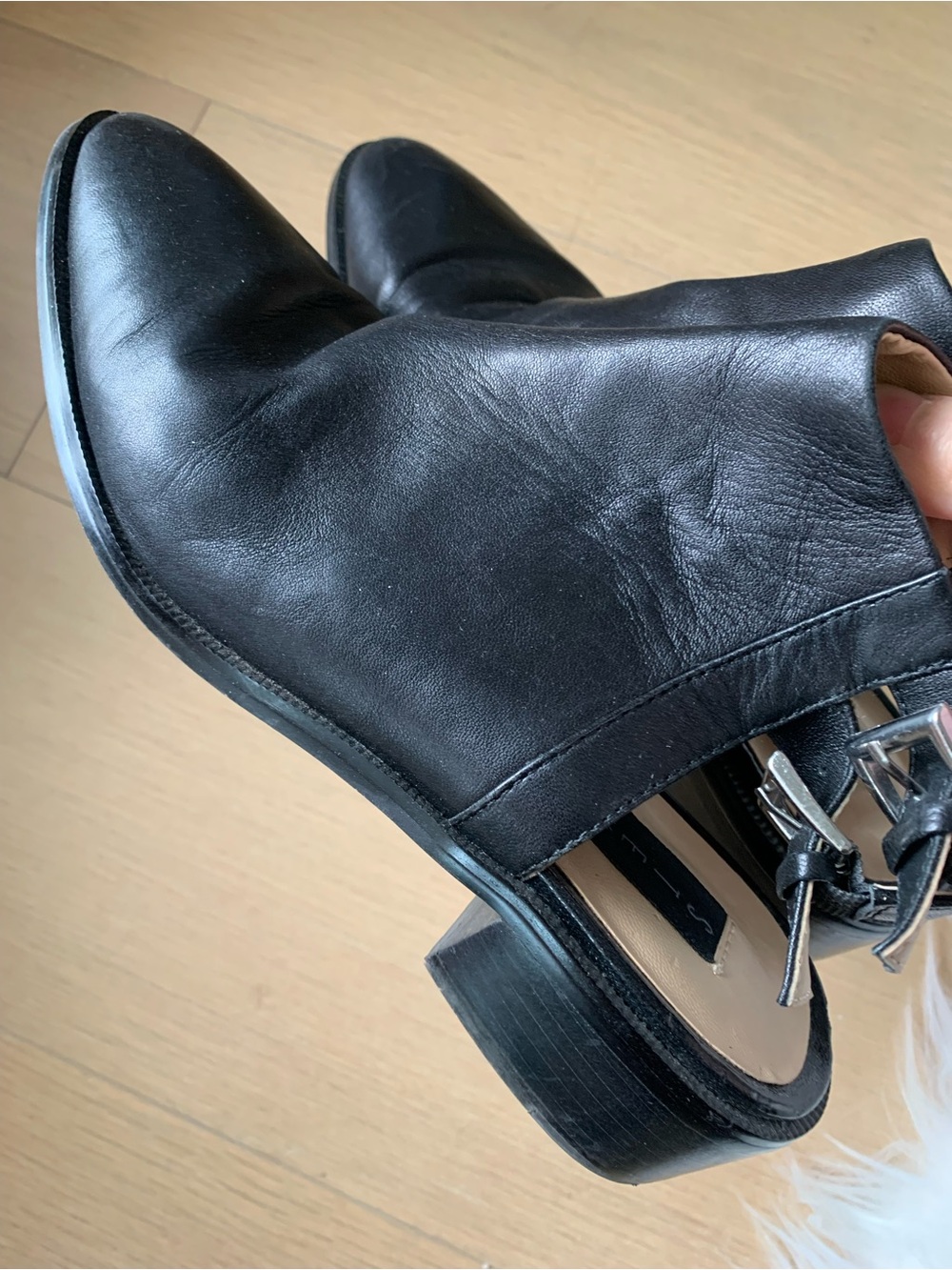 Steve Madden Women’s Black Leather Ankle Boots